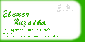 elemer muzsika business card